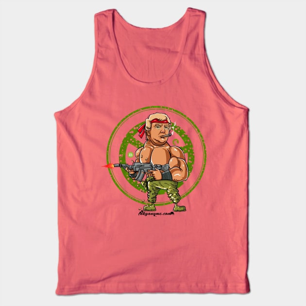 Donald Trump as Rambo Tank Top by akyanyme